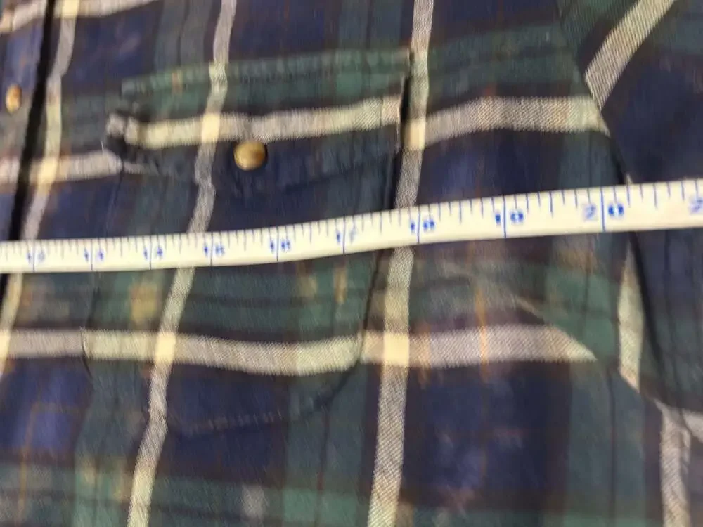 Reworked Flannel shirt L Women's Rinestoned Rolling Stones - Picture 5 of 7